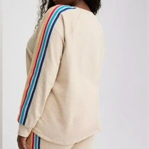 Torrid Active everyday fleece striped pullover sweatshirt Size 2 2X 18-20